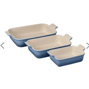 Heritage 3-Piece Rectangular Baking Dish Set Chambray