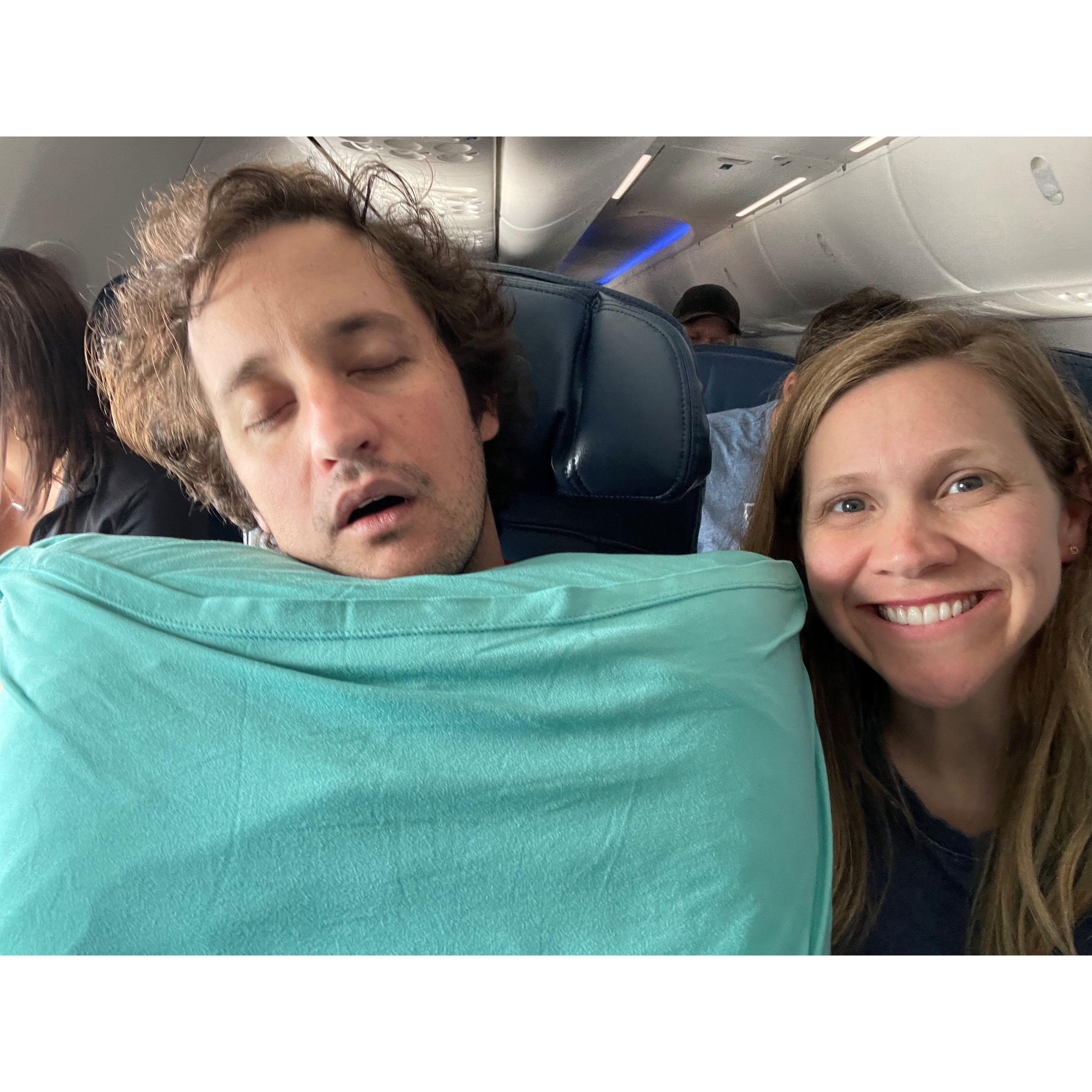 Flight 1 of our first international trip!