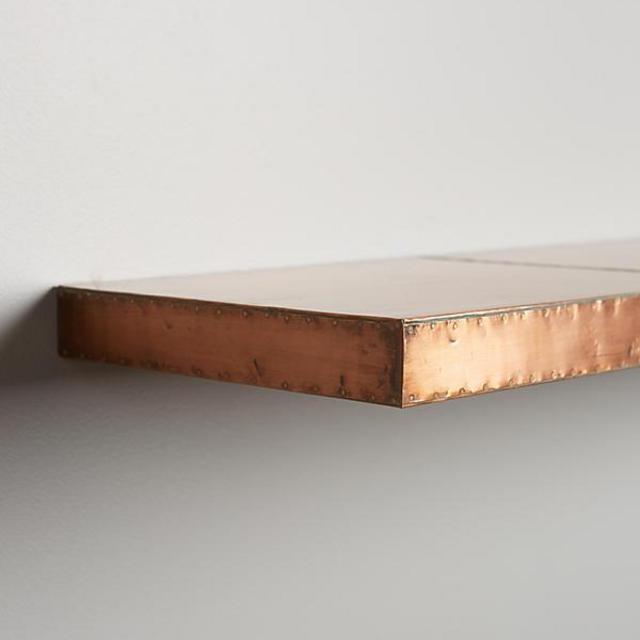 Burnished Metal Floating Shelf