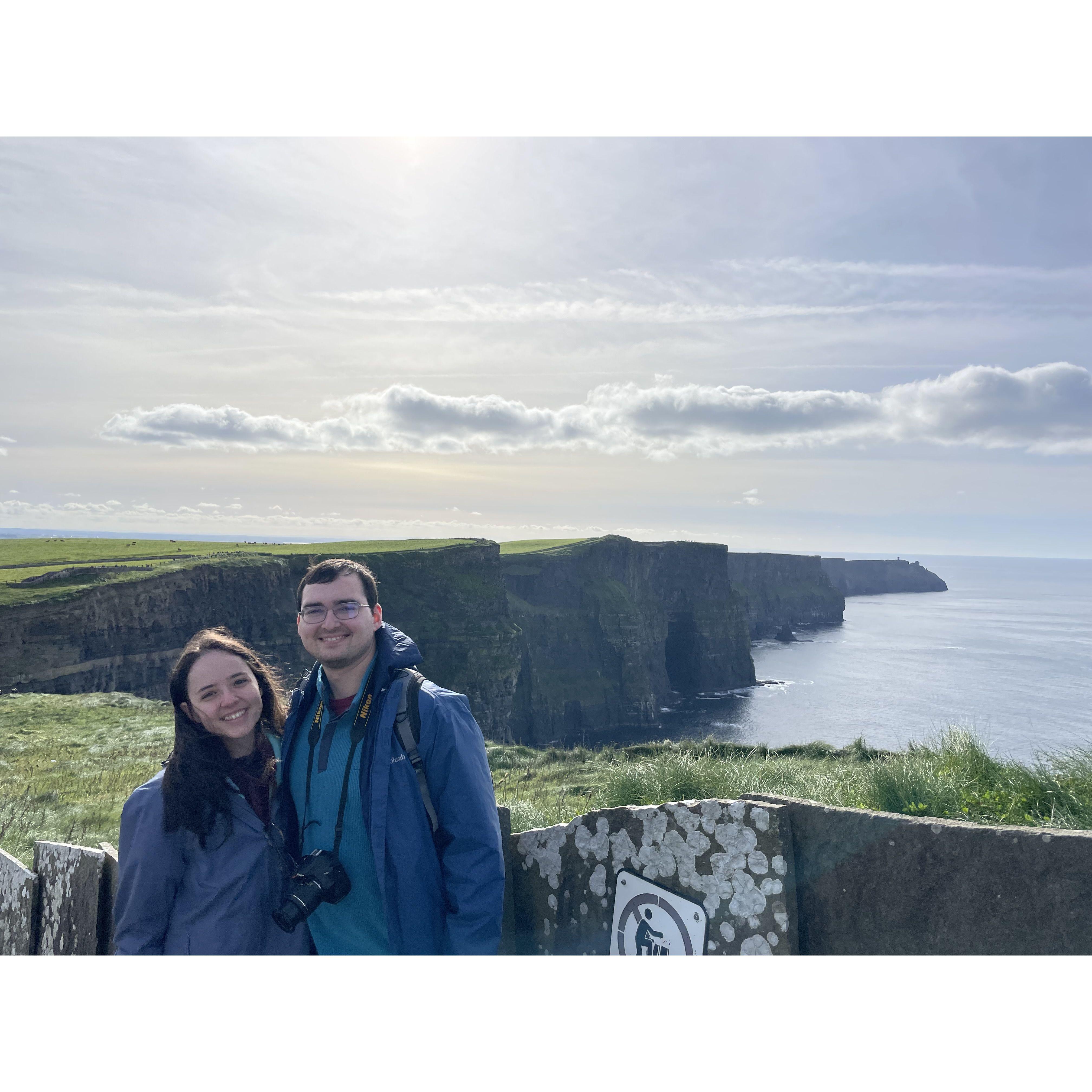 At the Cliffs of Moher in Ireland!