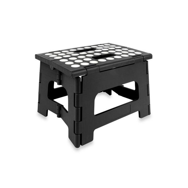 Kikkerland® Easy Folding Step Stool in Black