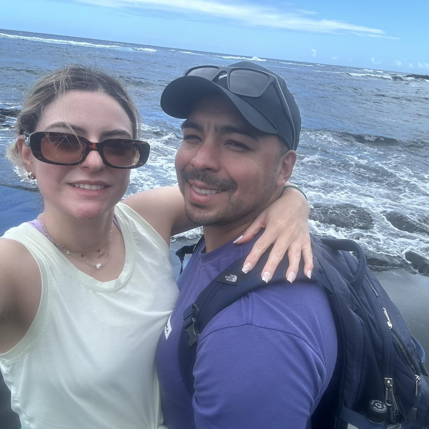 Punalu’u Black Sand Beach, Big Island, Hawaii