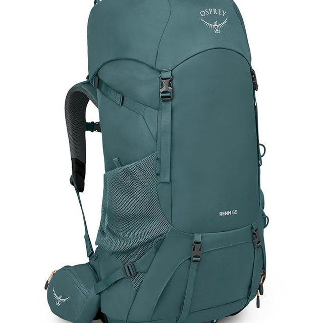 Osprey Renn 65L Women's Backpacking Backpack, Cascade Blue/Melon Orange