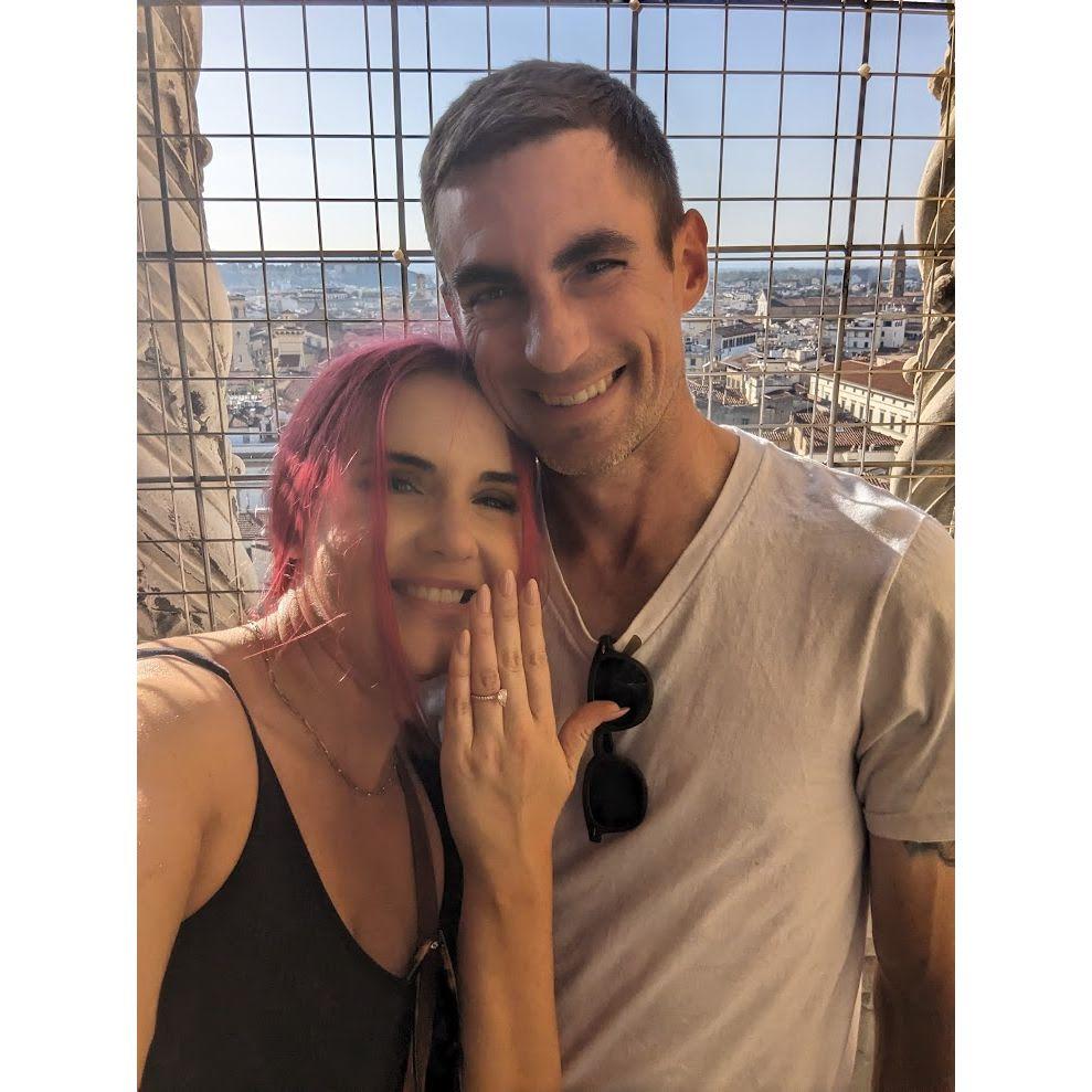 We were so excited we put the ring on upside down