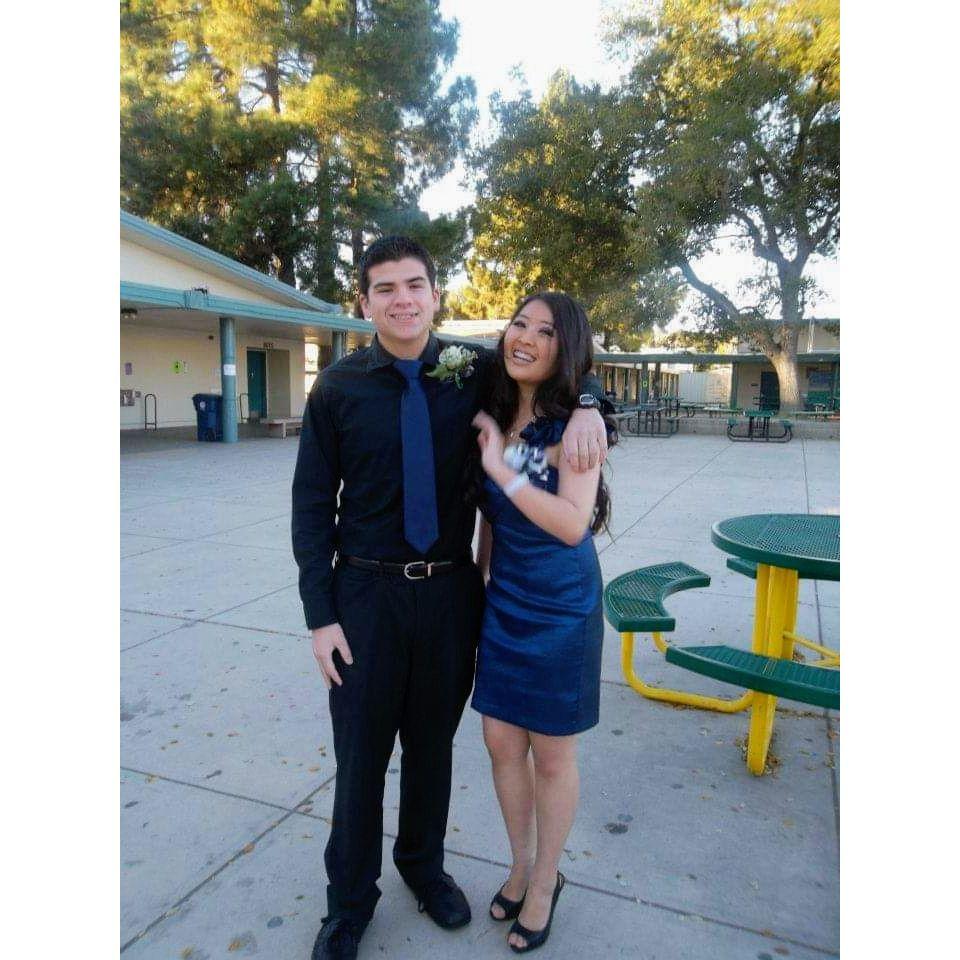 Winterball 2012! Right after exchanging our boutonniere and corsage at the high school.