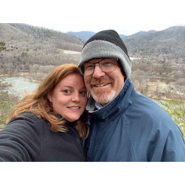 Pork Roll and Hiking... DO NOT MIX!  The top of Lover's Leap.