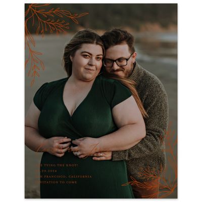 Dark Rust, Orange Wedding Digital Save the Date - Bellevue Photo