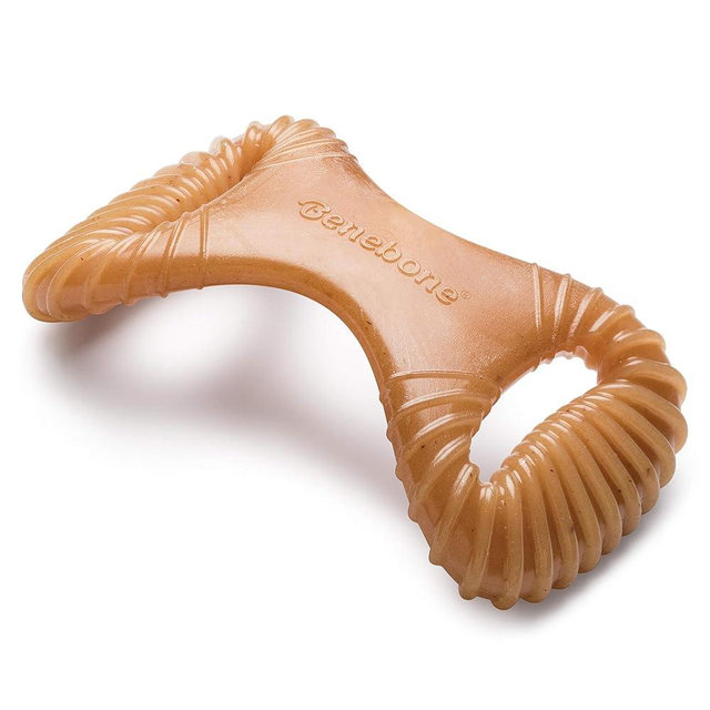 Benebone Dental Durable Dog Chew Toy for Aggressive Chewers, Real Chicken, Made in USA, Large
