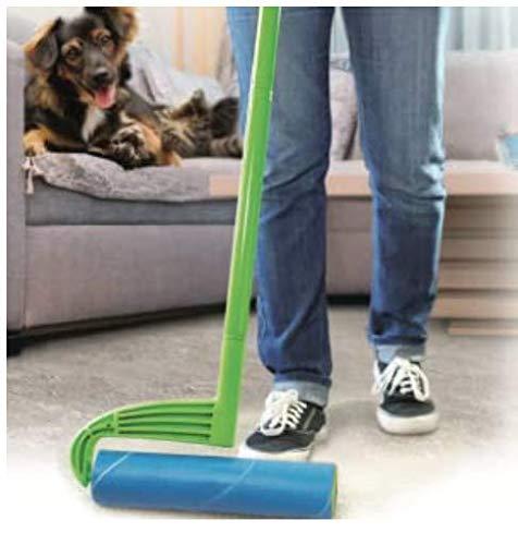 Leo Mega Cleaning Extendable Lint Roller with 25 Sticky Peel Tape Refill Long Lint Remover Roller Set for Household and Pet Hair Removal Effortless Cleaning.