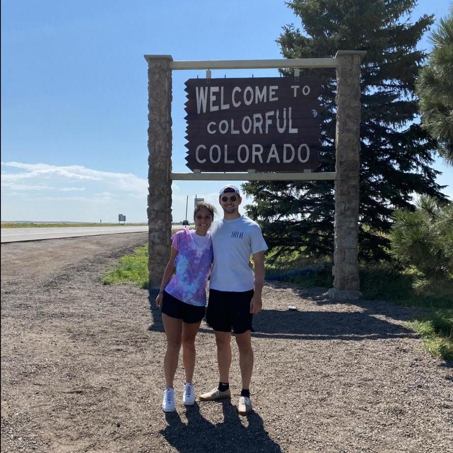 Our first moment in Colorado, after three days of driving.