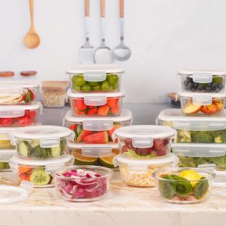 36-Piece Glass Storage Container Set with Silicone Lid