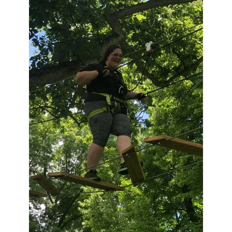 Bride completed ropes course with MO Family