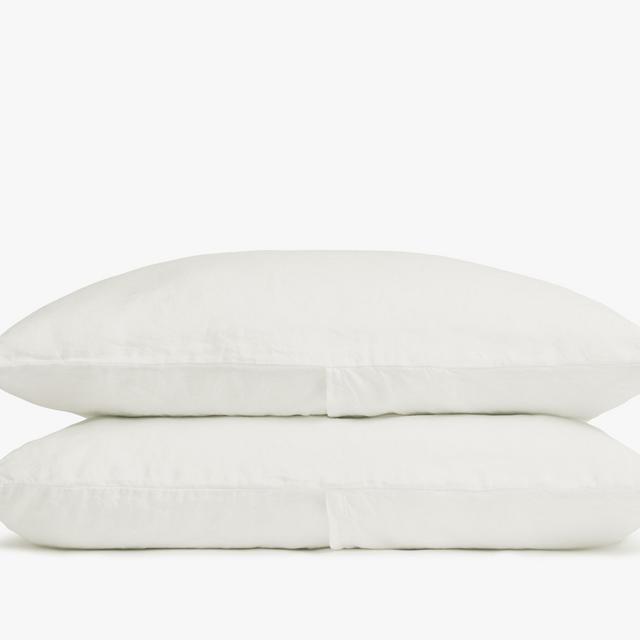 Standard Linen Pillowcase Set in Cream