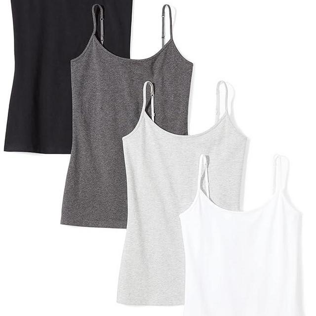 Amazon Essentials Women's Slim-Fit Camisole, Pack of 4
