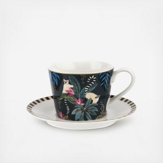 Sara Miller The Tahiti Lemur Teacup & Saucer