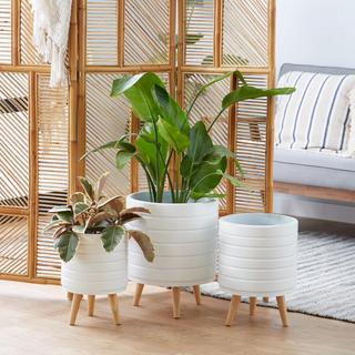 3-Piece Etched Line Planter Set