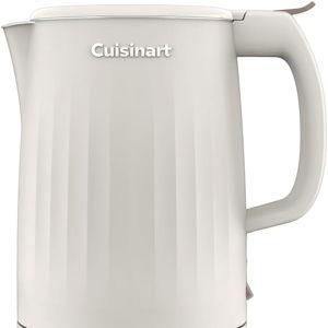 Cuisinart Soho 1-Liter Double Wall Electric Hot Water Kettle, Tea Kettle with Stainless Steel Interior, One Touch Operation to Boil Water for Tea, Hot Cocoa, or Instant Oatmeal, CK-10TR, Truffle