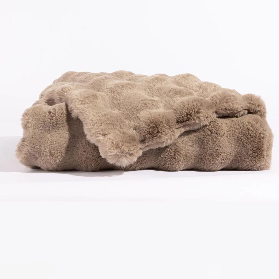 Cozy Earth Bubble Cuddle Blanket--Walnut