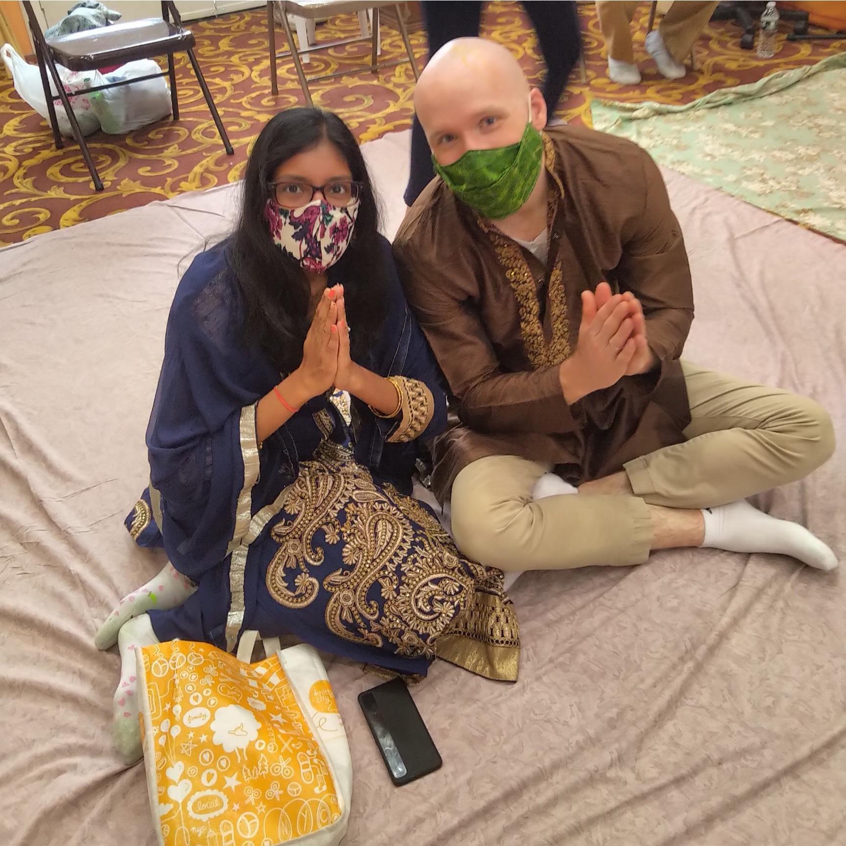 Justin's first time at a mandir