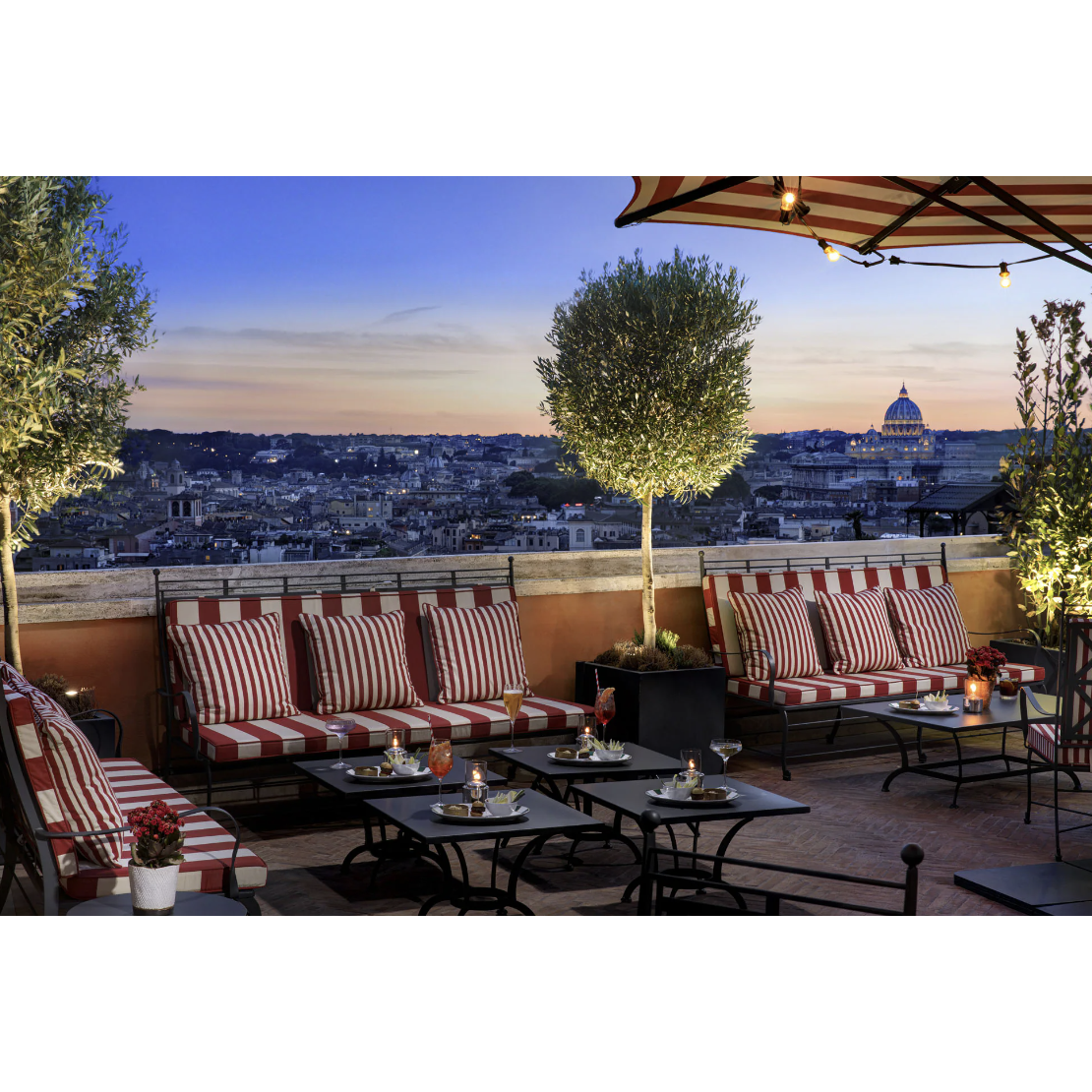 The welcome reception will be held on the rooftop at Hotel de la Ville, situated at the top of the Spanish Steps