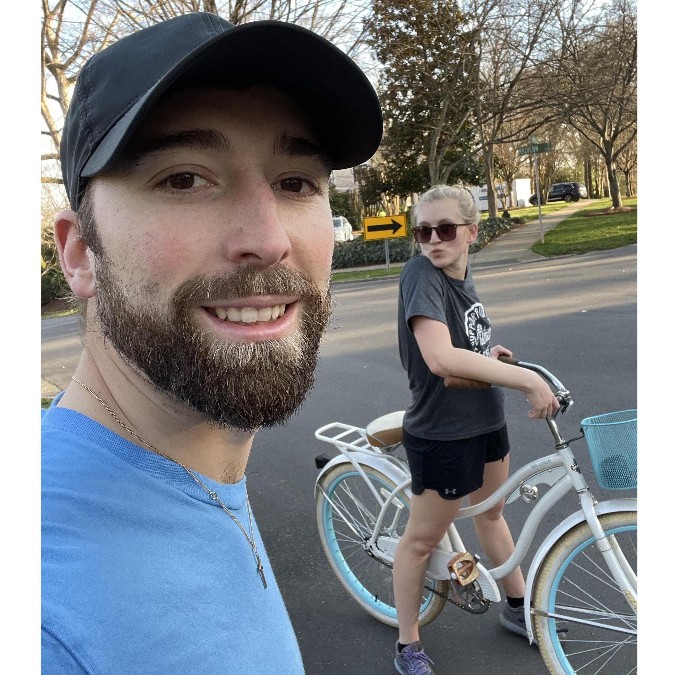 Our weekly bike rides in Charlotte