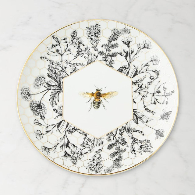 Honeycomb Salad Plates, Set of 8, Bee
