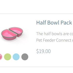 Sure Petcare Half Bowl Pack of Two for Microchip Pet Feeder Connect