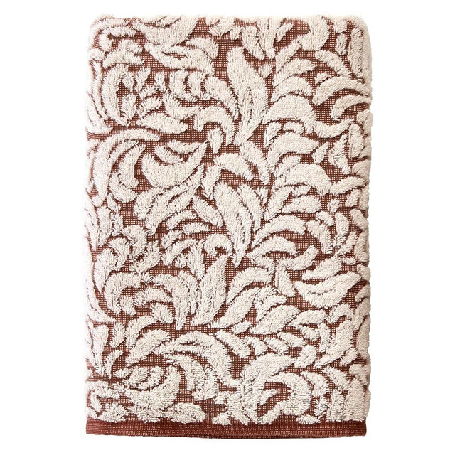 SKL Home Renan 100% Turkish Cotton Premium Bath Towel, 600 GSM, Soft & Absorbent Jacquard, Clay Oxford