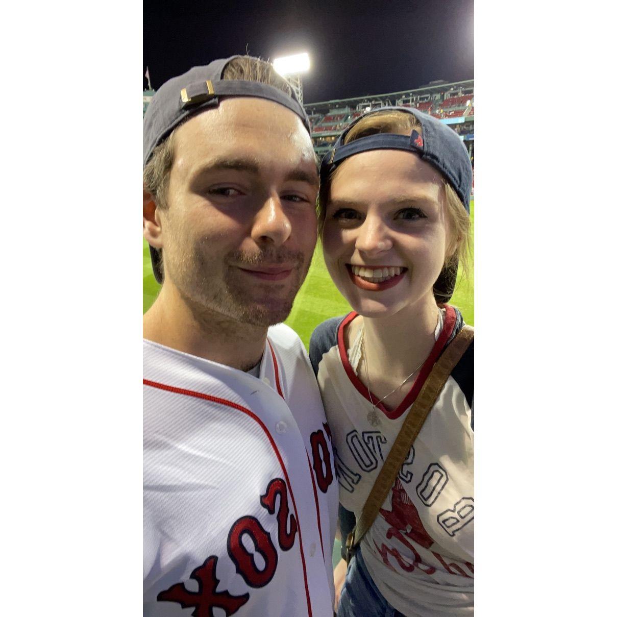 Our first Red Sox game together (they lost 🫤).