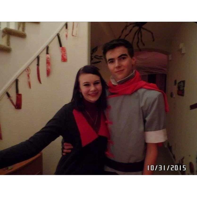 Dressed as Mako and Asami from The Legend of Korra for our Halloween party in 2015