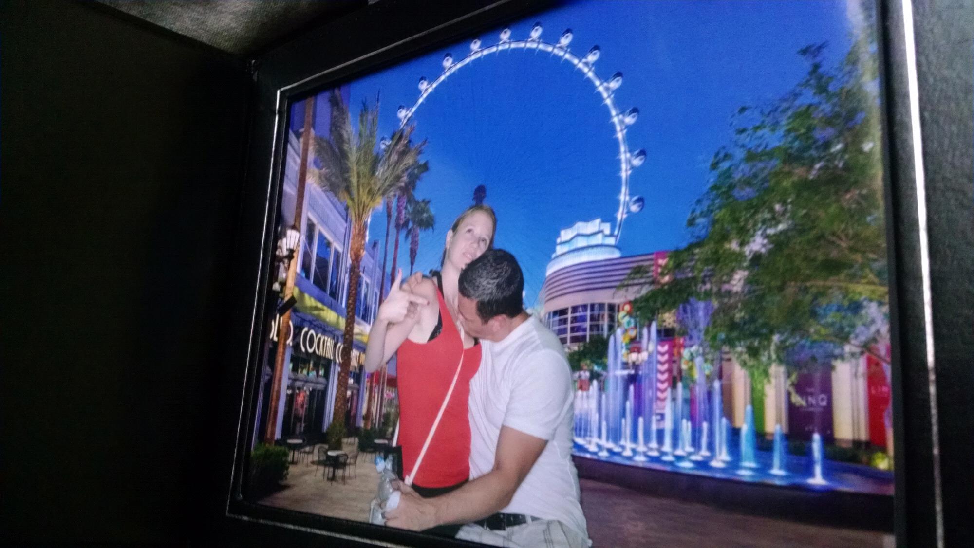 Our first photo together ever! Jeff actually paid $40 for the person to take this gem lol