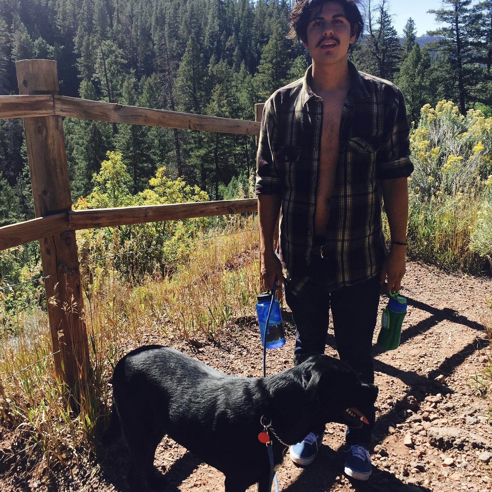 I moved to New Mexico for a job opportunity in 2015, we did long distance for 6 months. This is a photo of Luis visiting me in ABQ. We went on a hike with my dad’s dog, Marshal. Beautiful day!