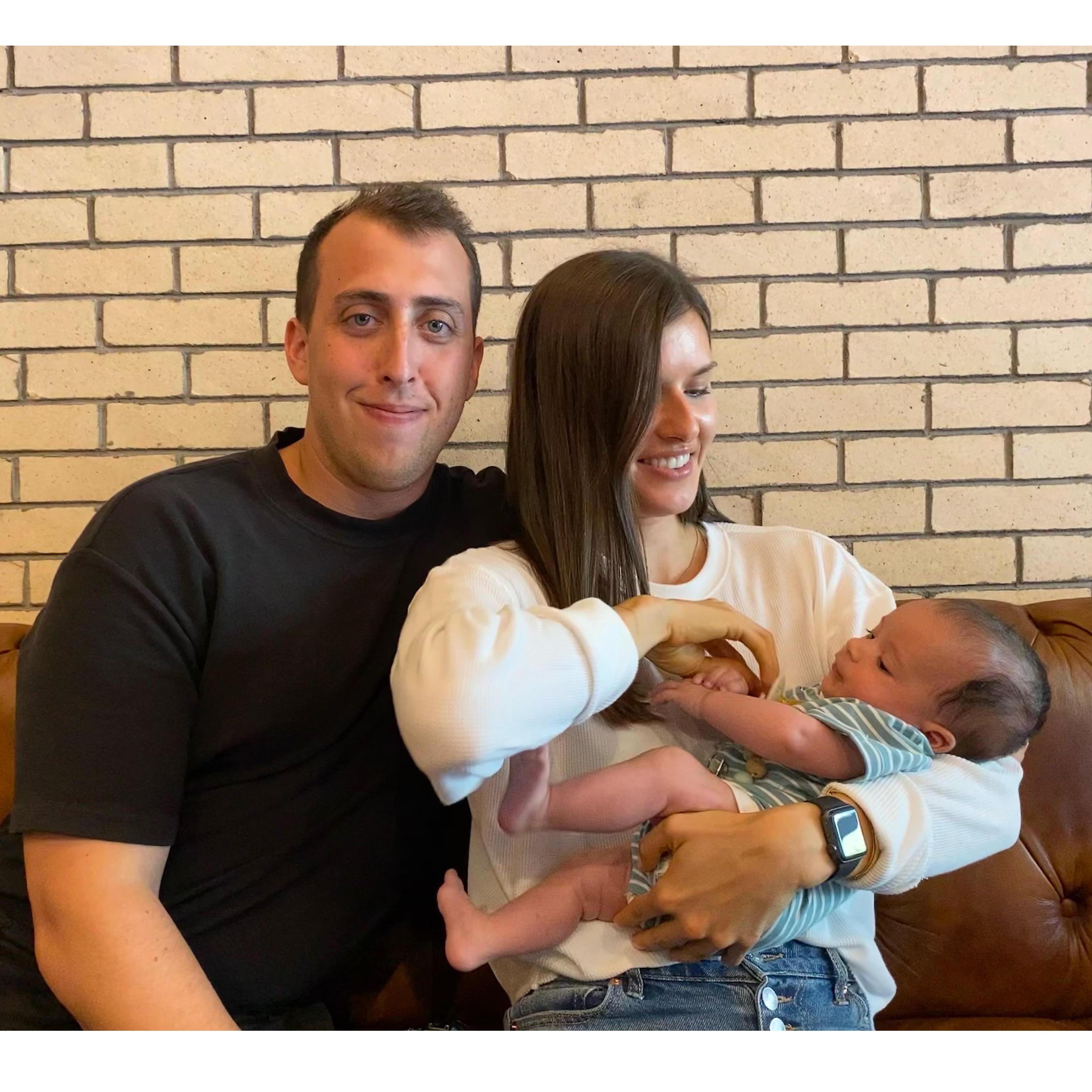 Some of our first friends to start having babies, Mat and Amanda Demelo! (Baby Rudy)