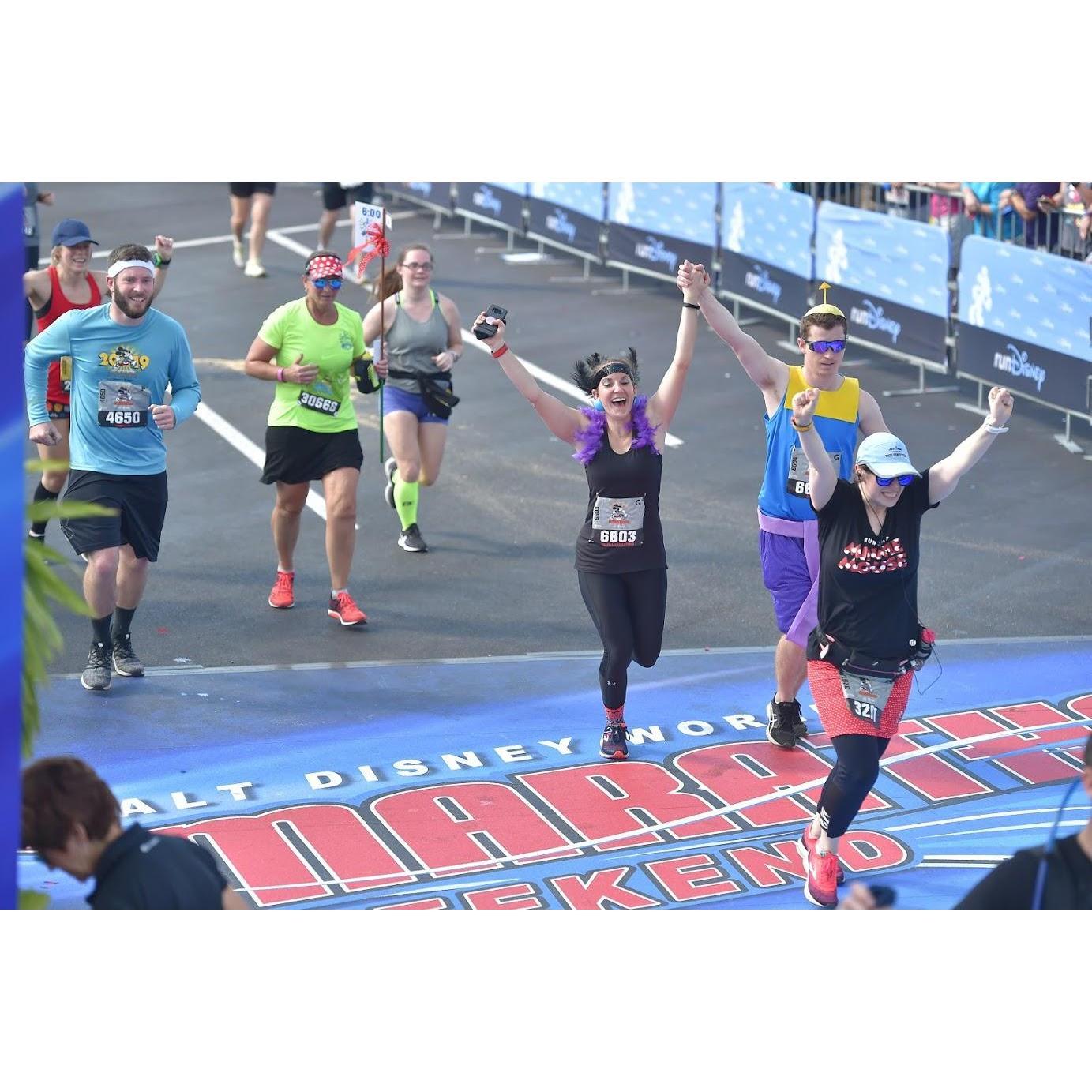 First and last Marathon! - Walt Disney World - We started and finished together!