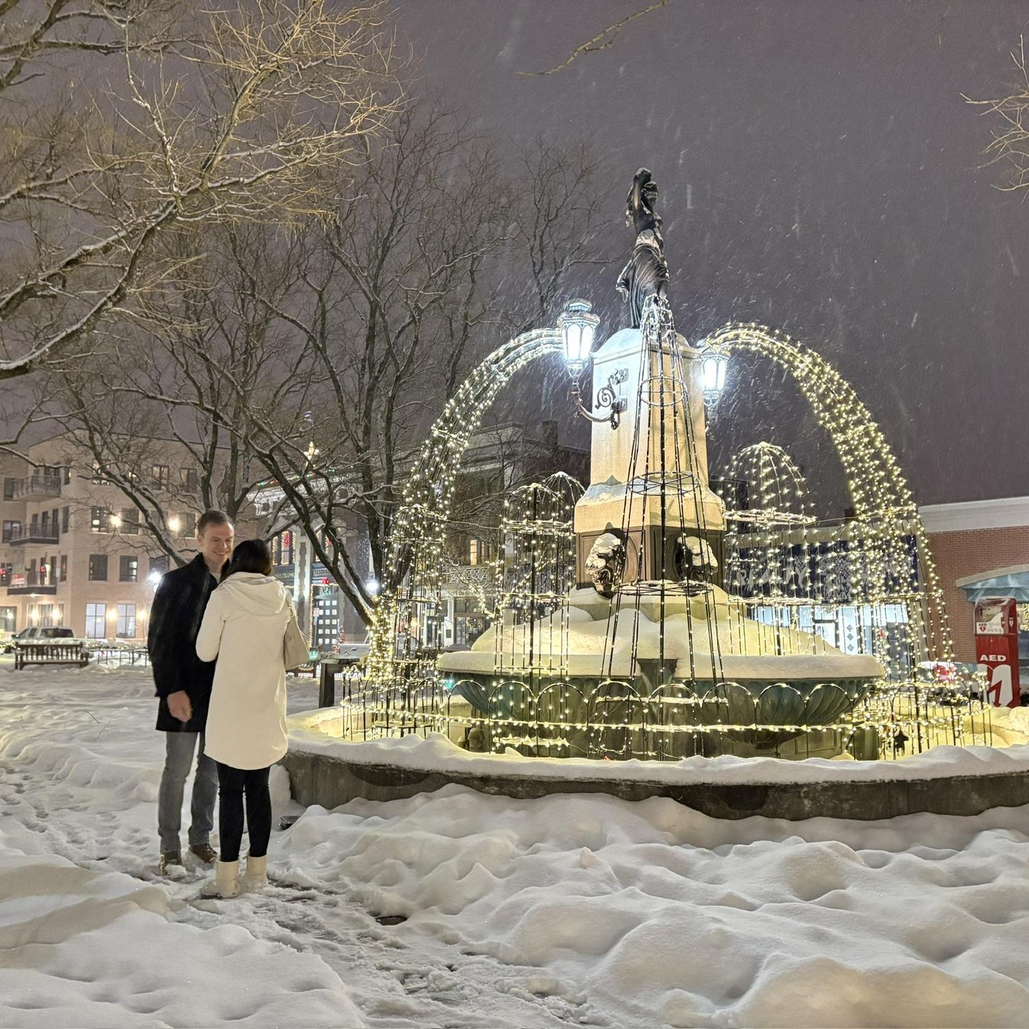 January 10, 2025!
Nathan knew he wanted to propose in Hyde Park square but didn’t know all the Christmas lights were still up!