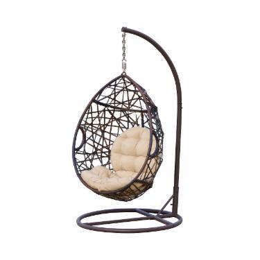 HN Outdoor Shelby Wicker Tear Drop Hanging Chair