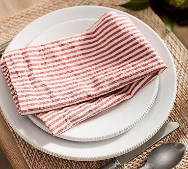 Wheaton Striped Napkins - Flax