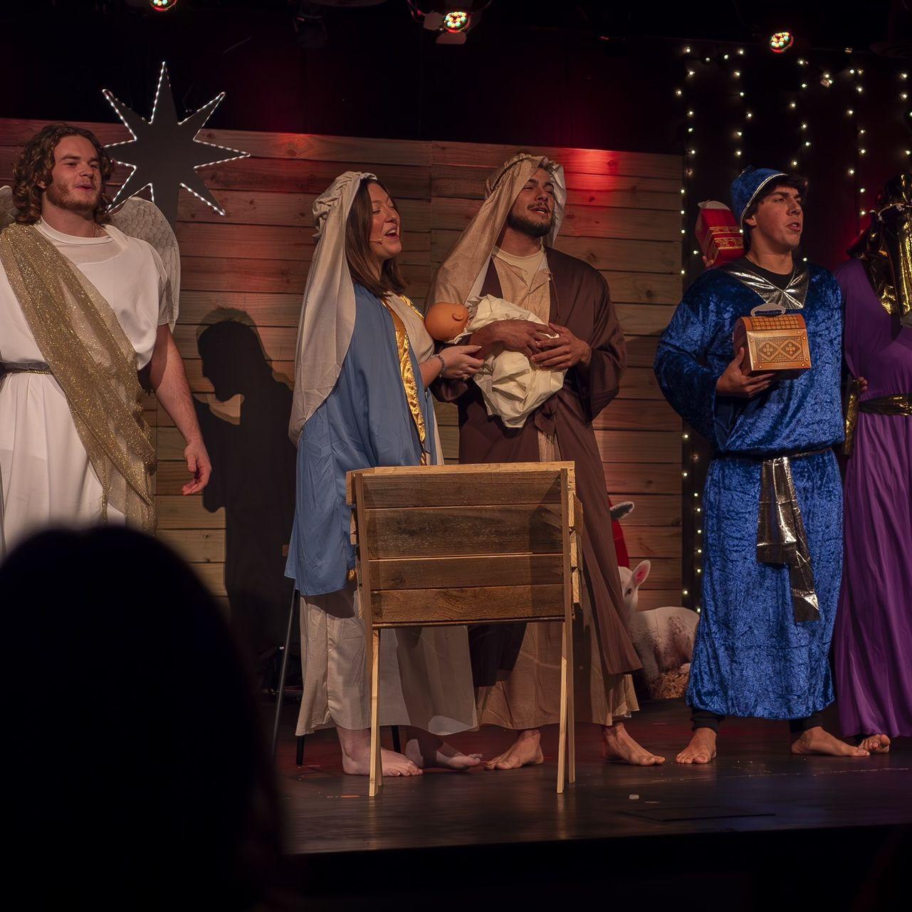 Playing Mary and Joseph in the Christmas play!
