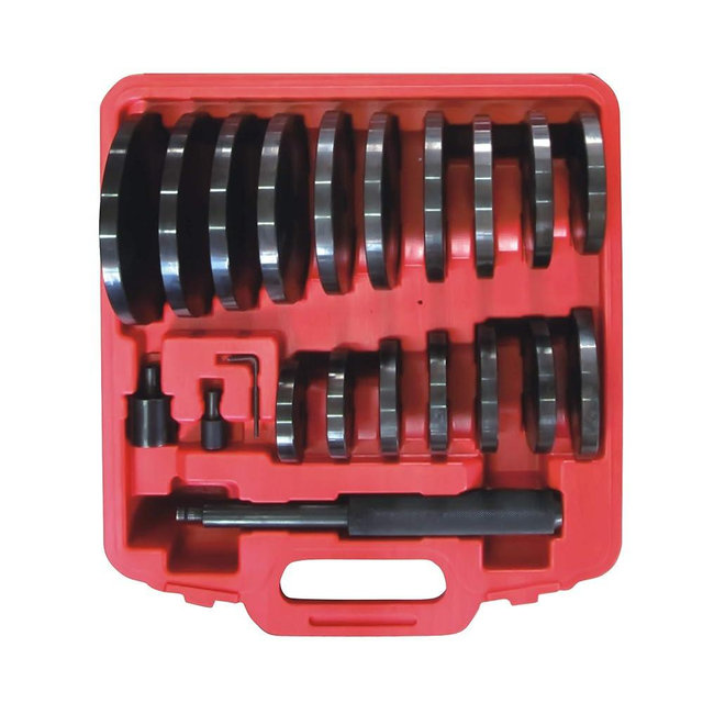 WINTOOLS 21Pcs Extra Large Custom Bush, Bearing, and Seal Driver Set Hydraulic Press