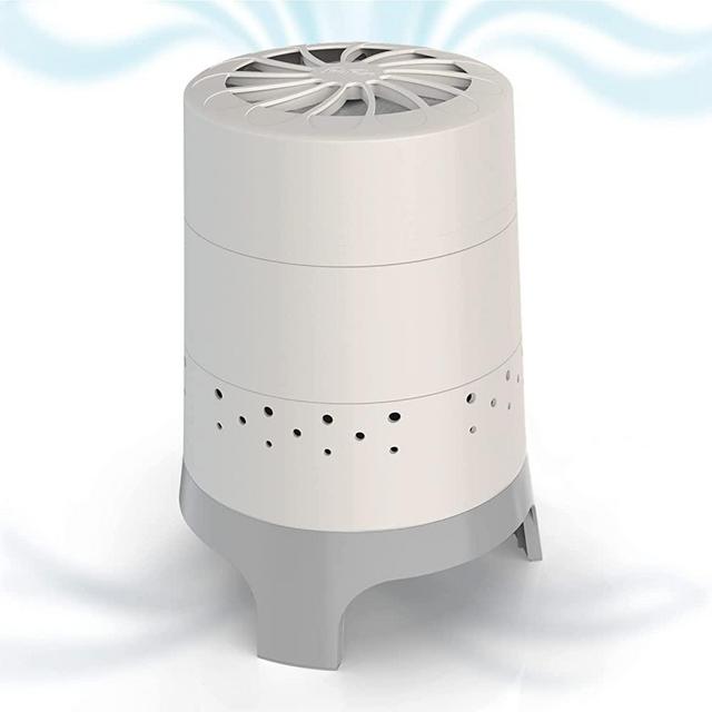 Febreze Air Duster, Captures 99% of Allergens and Dust, Whisper-Quiet, Patented Technology, w/2 Replaceable Filters, White/Gray