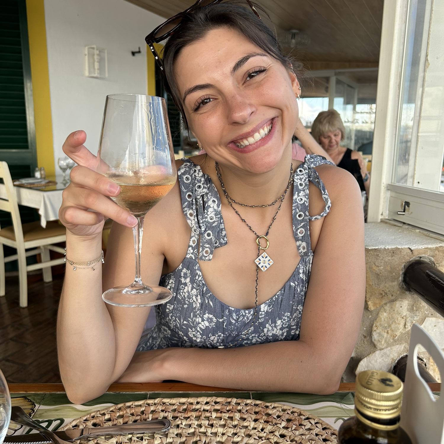 Of course we had to enjoy the local wine with dinner