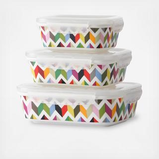 Ziggy 3-Piece Porcelain Storage Container Set