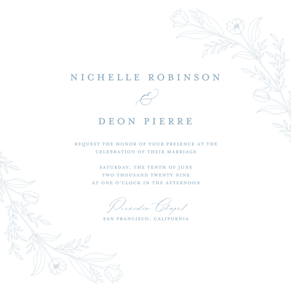 Seraphine Square | White | Zola Wedding Invitations