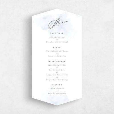 Blue Diamond Wedding Menu - Lombok