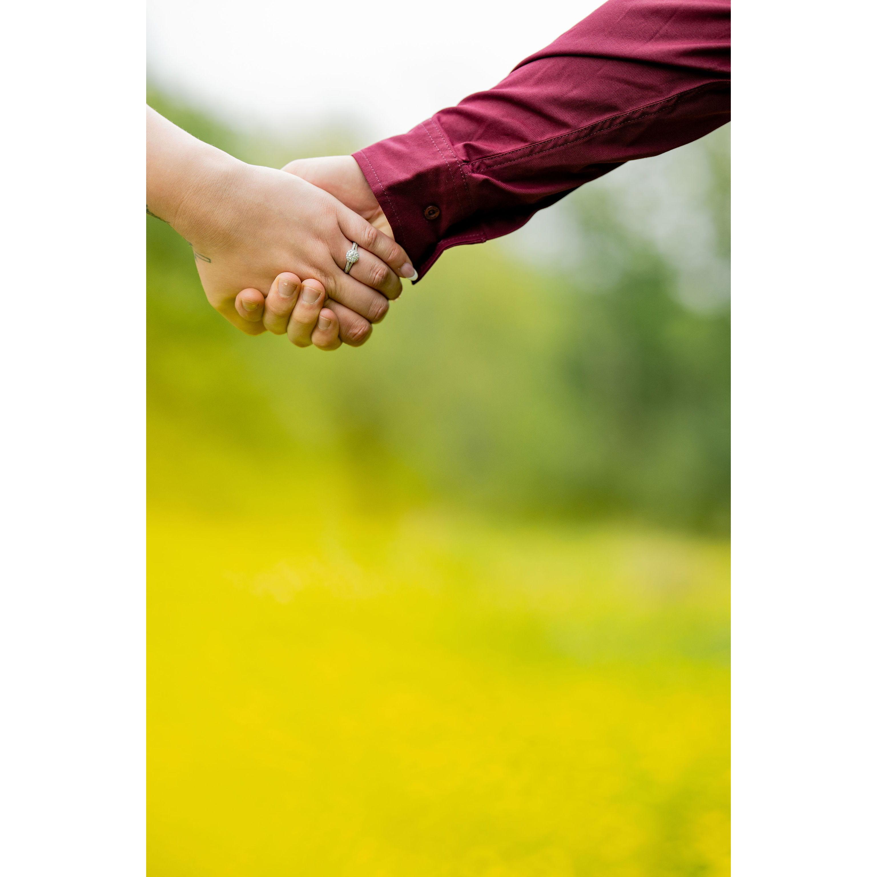 The ring, holding hands!