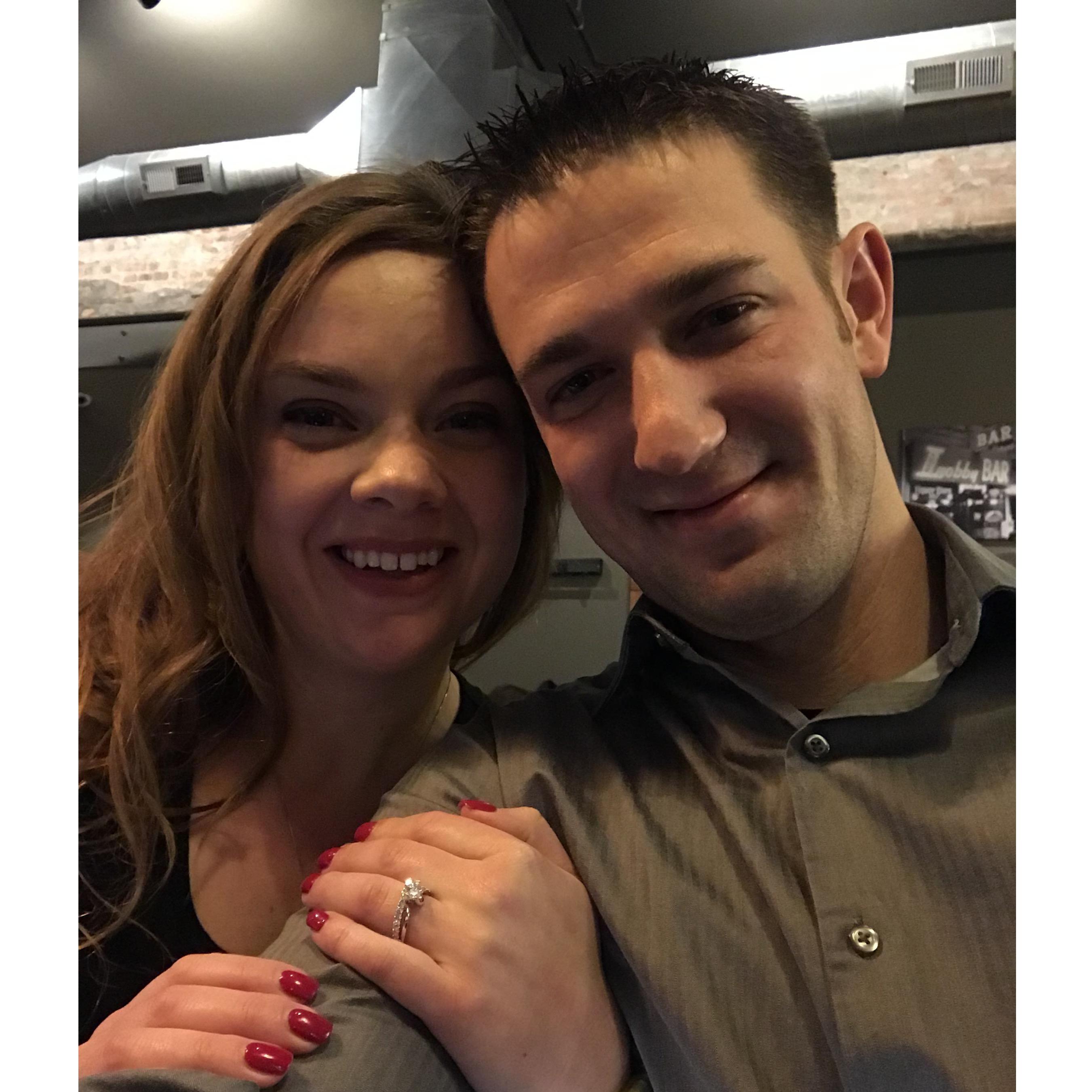 The night we got engaged!!!