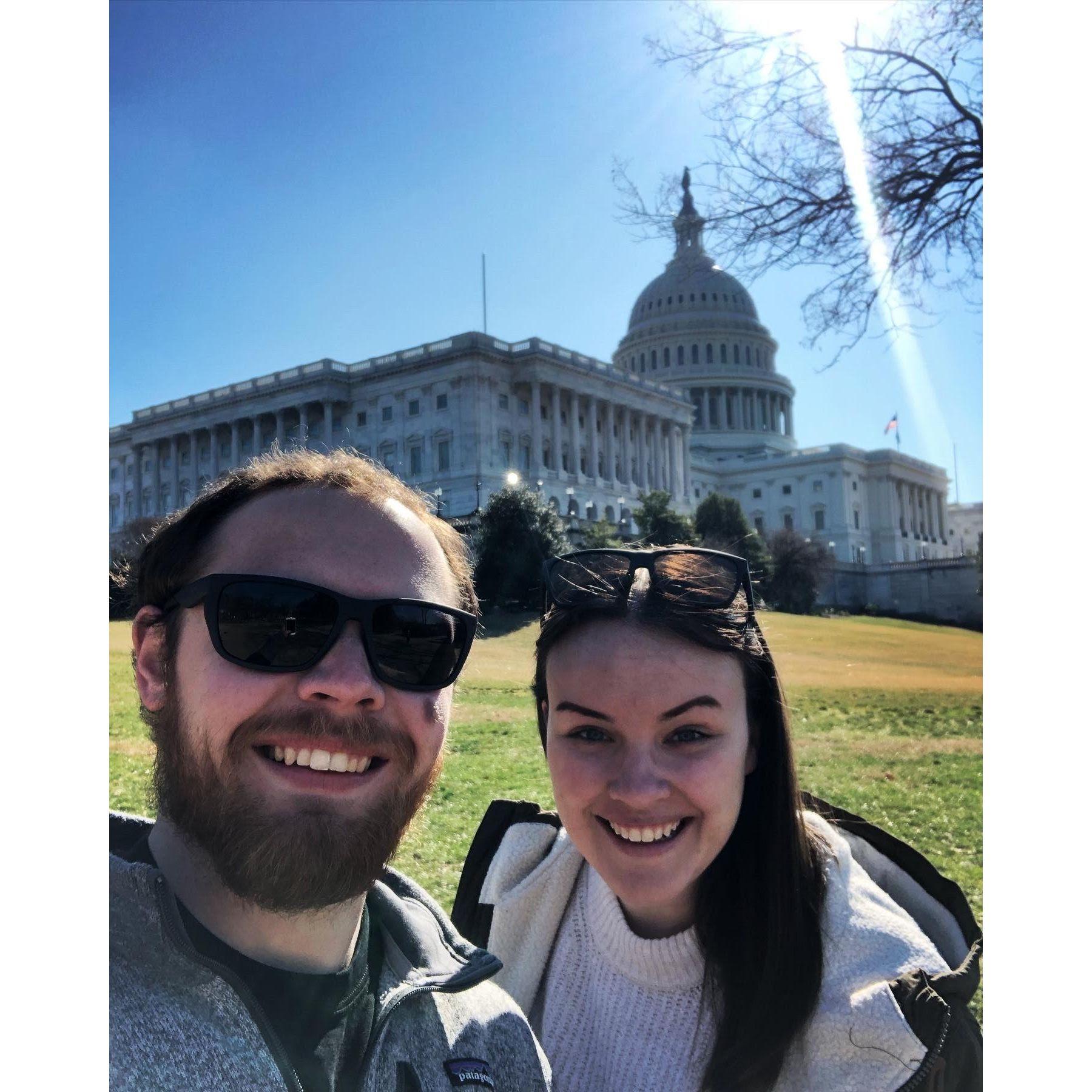 February 2020: Caitlin's first trip to Washington D.C. while we went house hunting to start our journey in Maryland