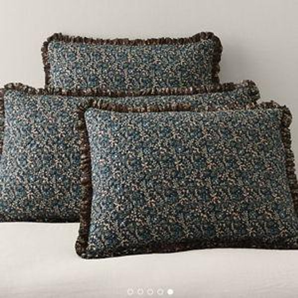 Provence Reversible Organic-Cotton Voile Sham | Garnet Hill