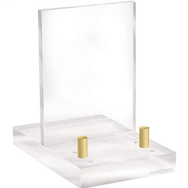 russell+hazel Acrylic Easel Display, Clear, 4” x 6” x 6”