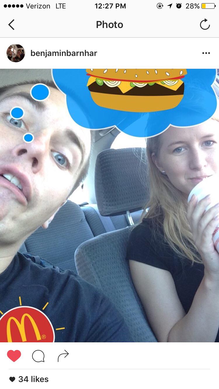 First known picture of the two of us together. McDonald’s forever.